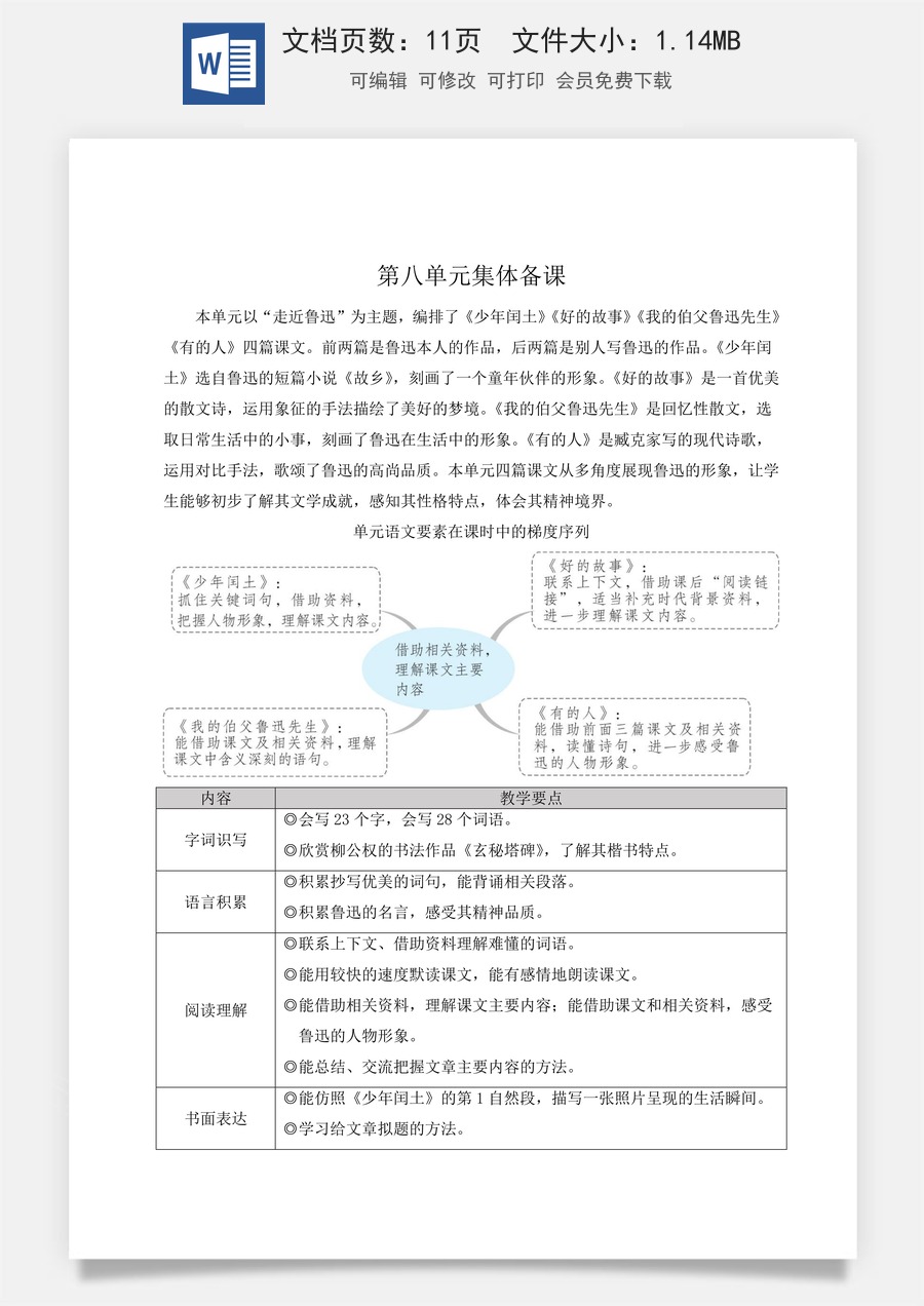 新版统编版小学语文六年级上册语文教案第八单元25 少年闰土【教案】.doc